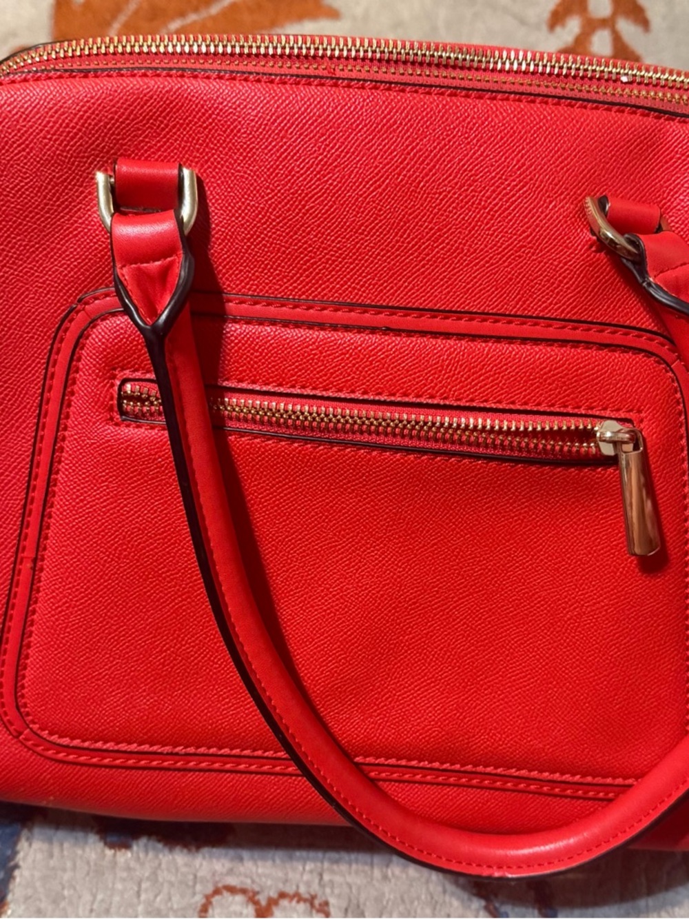 Red Women's Structured Tote Bag - Classic Carryall